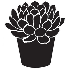 Resim Genel Markalar Saksı Çiçeği Kaktüs Oto Motor Laptop Duvar Folyo Sticker (Tip 1) 40x44 Cm 