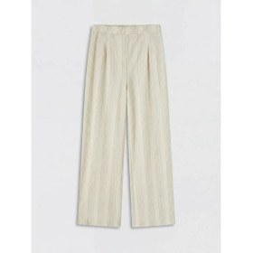 Resim LC Waikiki Lcw Kids Ekru Kız Çocuk Geniş Paça Pileli Pantolon 