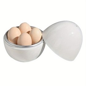 Resim Hızlı & Kolay Mikrodalga Yumurta Pişirici - 5 Dakikada 1-4 Yumurta Buharlaştırır, Sert veya Yumuşak Pişirme Seçenekleri, Dayanıklı PP+Metal Mutfak Aleti 