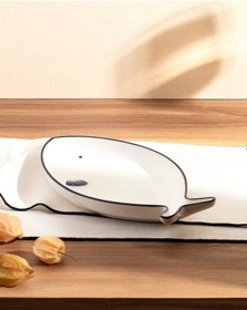 Resim Madame Coco Marine 26 Cm Kayık Tabak Td - Marıne - 02 Kayık Tabak-mavi 