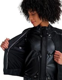 Resim Scudo Tokyo Siyah Kadın Motosiklet Ceketi 