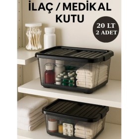 Resim Loremp 2 Adet 20 Litre Saklama Kutusu 