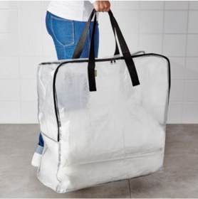 Resim IKEA Şeffaf Çamaşırlık Çanta Hurç Düzenleyici 65-22-65 Cm 