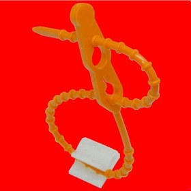 Resim Boncuk Kablo Bağı Çift Kilitli Plastik Kelepçe 3.5x235 100 Adet Turuncu 