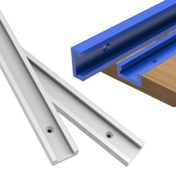 Resim 1 adet 80cm Standart T Rayları, T30 Alüminyum T-rayı T Yuvası, Önceden Delinmiş Montaj Delikleriyle Çift Kesim Profili T Rayı, Ahşap İşleme Standart Miter Ölçü Kılavuzu Şutu 