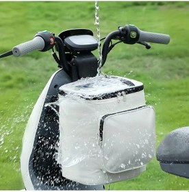 Resim Dashanshop Yüksek Kaliteli Beyaz Ayarlanabilir Kask & Telefon Askılı Çantası - Çok Bölmeli Güvenli Ön Torba Beyaz 