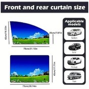 Resim Chuangyinshop 4pc Manyetik Araç Cam Güneşlikleri Uv Korumalı Isı Yalıtım Manyetik Perde Hızlı Kurulum 