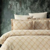 Resim Maxstyle Damask Lyocell Bej Çift Kişilik Nevresim Takımı 