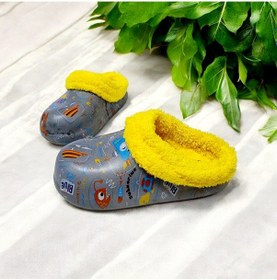 Resim Içi Kürklü Dışı Eva Kız Çocuk Ev Okul Ve Sokak Terliği Pembe Gri 