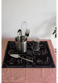 Resim Mf-060 Baskılı Bulaşık Kurutma Matı 46x36 Cm 