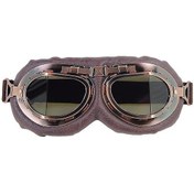 Resim Vintage Pilot Tarzı Cruiser Scooter Motosiklet Gözlükleri Yarım Kask Gözlükleri 