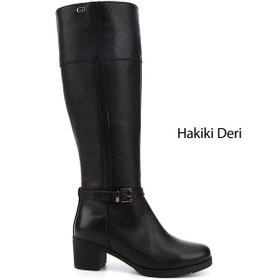 Resim Gönderi(R) Gönderir Kadın Siyah Floter Fermuarlı Kalın Topuklu Hakiki Deri Çizme Gkzc13444564 Siyah 