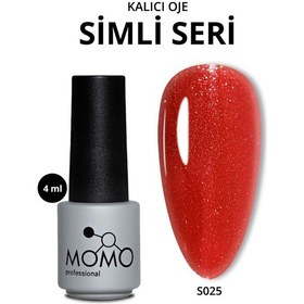 Resim Kalıcı Oje S025, Simli Canlı Kırmızı, 4 Ml 