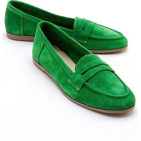 Resim Luvishoes Luvi Shoes F02 Çim Yeşili Kadın Babet Yeşil 
