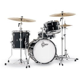 Resim Gretsch Renown 4-Parça 18" Akustik Davul (Piano Black) 