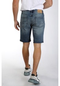 Resim Lee Cooper Elyo Erkek Jean Şort-17883-Blue Mıd Mavi 