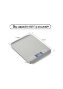 Resim Padalink "taşınabilir Hassas Mutfak Terazisi - 5kg Kapasiteli, Usb Şarjlı, 4 Farklı Ölçü Birimi" Gümüş 