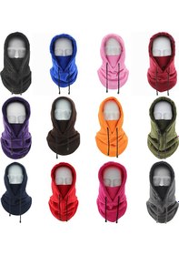 Resim Vkemall Kışlık Polar Balaklava - Yüz, Boyun Ve Baş Koruma - Koşu, Bisiklet, Kayak İçin 112 Karakter Kırmızı 