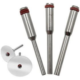 Resim BGA 3 adet Dremel geleneksel gravür makinesi mandrel disk tutucu mil 3mm 