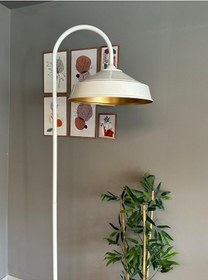Resim Beyaz Lambader Modern Dekoratif Metal Oturma Odası Çalışma Odası Zemin Lambası 6913 Beyaz 