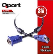 Resim Qport Q-Vga3 3Metre Vga Görüntü Kablosu 