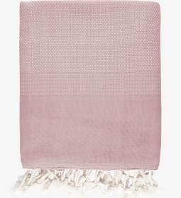 Resim Tan Dokulu Peştemal Gül Kurusu - Gül Kurusu / 100x175 