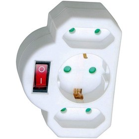 Resim 1508100 2+1 Açık/kapalı Güvenlik Anahtarlı Priz Beyaz 