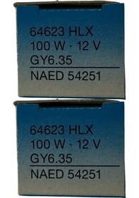 Resim Osram 64623 Hlx 100w 12v Gy6.35 Duylu Eva Halojen Ampul 2 Adet 