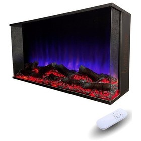 Resim Arif Şömine Dekoratif Elektrikli Şömine - 100x35x25 Cm - Kumanda, Bluetooth Hoparlör Ve Odun Sesi 
