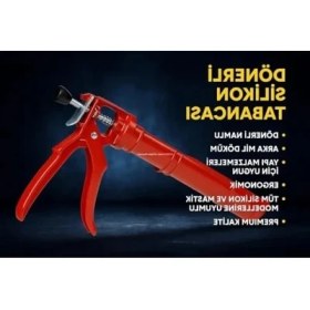 Resim Hakay Metal Gövde Dönerli Silikon Tabancası - Ergonomik Tasarım 