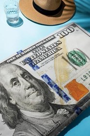 Resim Dijital Baskı Plaj Deniz Havlusu Dolar Desenli Peştamal HVL0103 