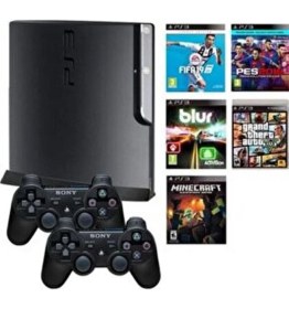 Resim Sony Ps3 500 GB Slim Oyun Konsolu + 2 Kol + 30 Hit Oyun + 100 Arcade Oyun 