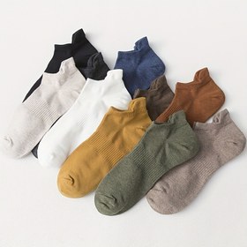 Resim 5/10 çift Erkeklerin İnce Nefes Alabilen Rahat Ter Emici Anti-koku Kısa Çorapları, Moda Çok Yönlü Çoraplar, Kaymaz Çoraplar, Yaz Erkek Çorapları 