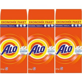Resim Alo Matik Toz Çamaşır Deterjanı 30KG Beyazlar ve Renkliler (3PK*10KG) (198 Yıkama) 