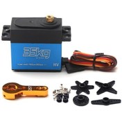 Resim 35kg Yüksek Torklu Dijital Servo Motor - Robot Ve Rc Araçlar İçin 270 Paslanmaz Çelik Dişli 