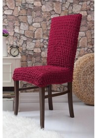 Resim Bürümcük Sandalye Kılıfı Bordo 