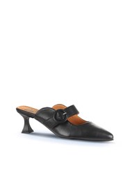 Resim Bueno Shoes Siyah Deri Kadın Topuklu Terlik 01wa1301 