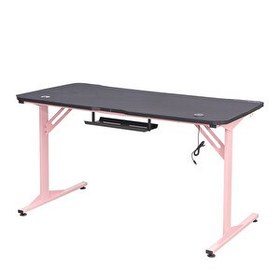Resim Adore Mobilya Advent-X Oyuncu ve Bilgisayar Masası Siyah - Pembe 140x76x70 CM 