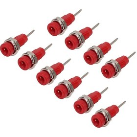 Resim Ximistore9 10 Adet 2mm Muz Soketi J.40003, Kaliteli Bakırdan Yapım, Kararlı İletim, Basit Kurulum, Elektronik Cihazlar İçin Kırmızı 