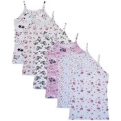 Resim Tutku 6Lı Kız Çocuk Ip Askılı Atlet Empirme Pamuklu Renkli 