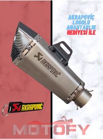 Resim Titanyum Model Yeni Versiyon Akrep Egzoz 51mm Susturuculu A Kalite 32cm 