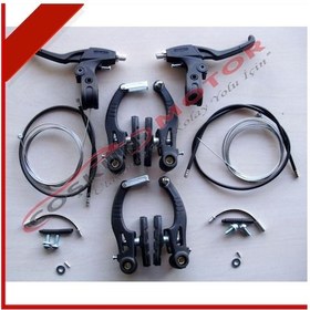 Resim Arbike Bisiklet Mtb Fren Takımı V Brake Full Fren Kolları Dahil 