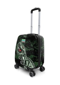 Resim Coral High Kids Koyu Yeşil Siyah Dinozor Desenli Çocuk Valizi 16744 Koyu Yeşil Siyah 