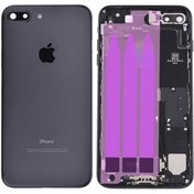 Resim Genos Iphone 7 Plus Uyumlu Dolu Kasa Siyah (mat Siyah) Şarj Soketi+on Off Flex+ses Flex Üstünde 