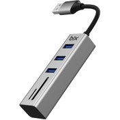 Resim Bix Usb 3.0 Kart Okuyucu Ve 3 Portlu Çoklayıcı Hub 