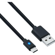 Resim DNR Bilişim Ps5-Xbox-Swıtch Uyumlu LED Işıklı Type C 3metre Örgülü Kablosuz Gamepad USB Şarj Kablosu 