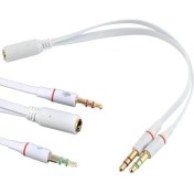 Resim Alfais 4652 3.5mm Kulaklık Mikrofon Çoklayıcı Switch Splitter 