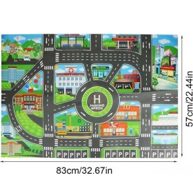 Resim Çocuk Oyun Matı (Mutlu Şehir Hayatı) 