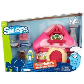 Resim Neco Şirinler Mantar Ev ve Oyun Seti 55751 Pembe 