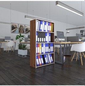 Resim Kenzlife Klasörlük Raflı Erlinay Cvz 140 80 30 Kitaplık Ofis Arkalıksız Çok Renkli 